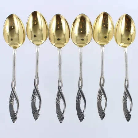 Kuusi kahvilusikkaa, pituus 115mm, 830, paino 49,2g