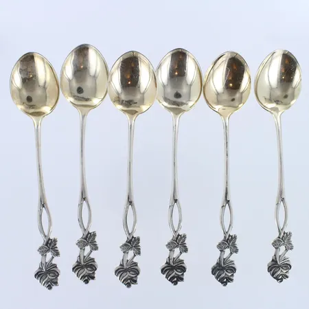 Kuusi kahvilusikkaa, Ruusu, pituus 115mm, 813, paino 45,7g