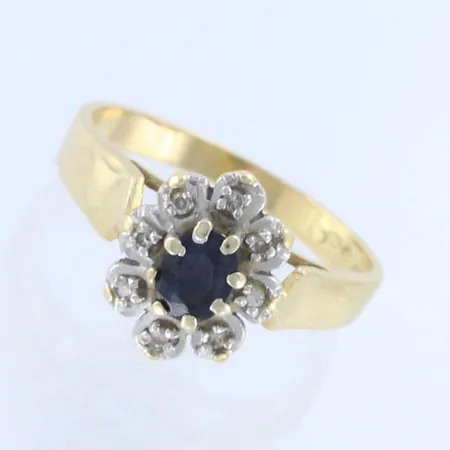 Kivisormus timanteilla 8xn.0.005ct, koko 16¾, 585br, paino 2,4g 