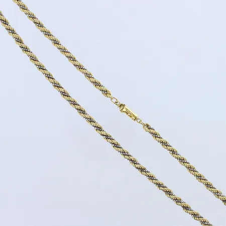 Cordell-kaulaketju, pituus 62cm, 585 kelta- ja valkokulta, paino 22,6g