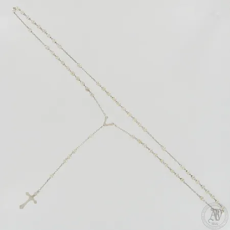 Ristikaulakoru, pituus ja leveys 60cm ja 15mm, 925, paino 13,5g 