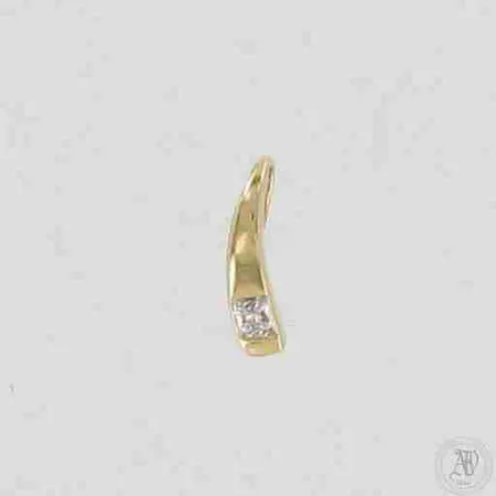 Timanttiriipus 1xn.0.005ct, korkeus ja leveys 10mm ja 3mm, 585, paino 0,3g 