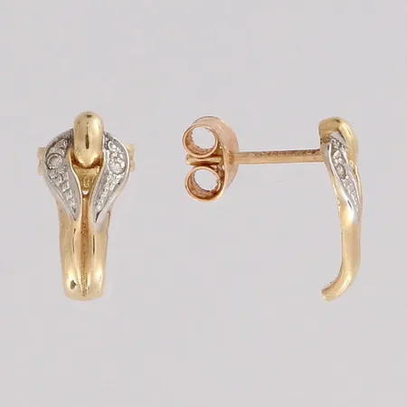 Timanttikorvakorut 4xn.0.005ct, korkeus 11mm, 585, paino 1,1g Paino: 1,1 g