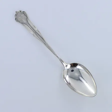 Ruokalusikka, kaiverrettu, Chippendale, pituus 159mm, paino 32,9g 