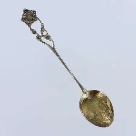 Kahvilusikka, pituus 118mm, 830hopea, paino 9,8g 