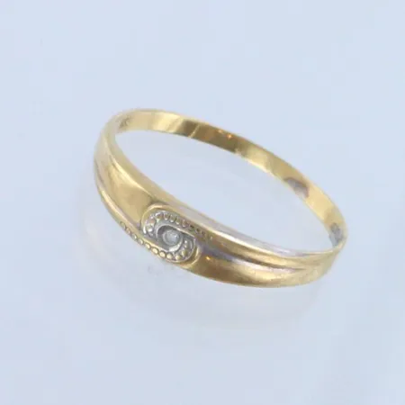 Timanttisormus 1xn.0.02ct, koko 19¾, 585, paino 1,2g 