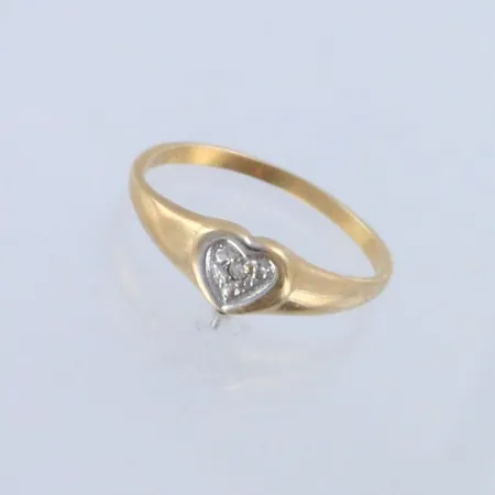 Timanttisormus 1xn.0.005ct, koko 16¼, 585, paino 1,3g 