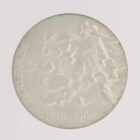 Hopearaha, Kalevala 1835-1985, nimellisarvo 50mk, 500, paino 20,0g 