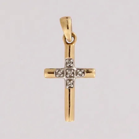 Timanttiristiriipus 5xn.0.005ct, korkeus 22mm, 585, paino 0,8g Paino: 0,8 g