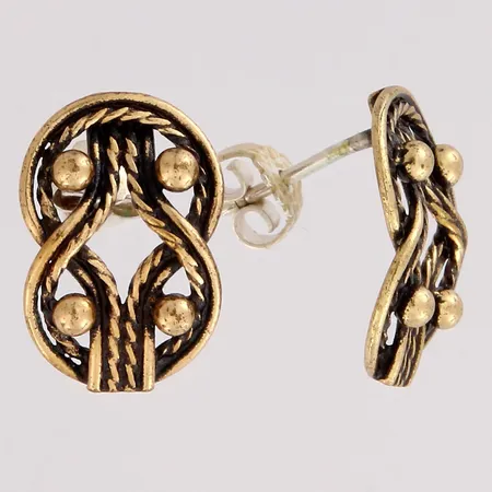 Korvakorut, korkeus 18mm, Kalevala Koru, Teljänneito, pronssia, tapit 925
