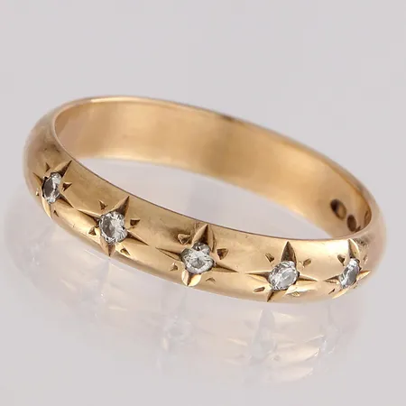Timanttisormus 5xn.0.02ct, koko 18, 585, paino 3,3g Paino: 3,3 g