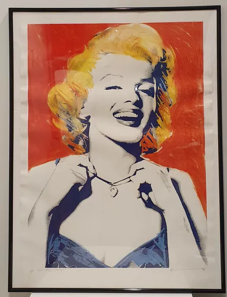 Vedos, Happy Marilyn,  14/50, mitat 50x70cm, signeeraus Kari Riipisen  Lähetetään postipakettina.