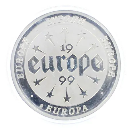 Hopeoitu mitali, europa 1999 Paino: 0 g