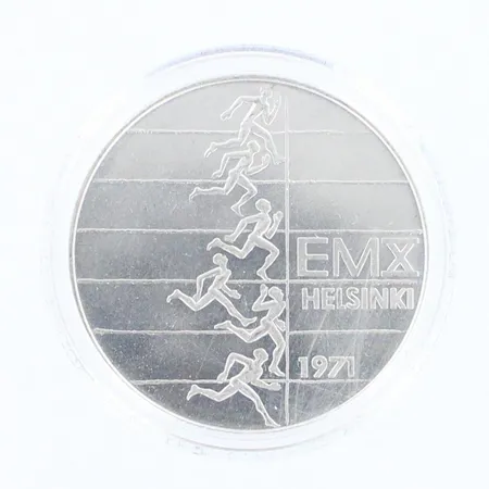 Juhlaraha EMX Helsinki 1971, nimellisarvo 10mk, 500, paino 24,4g 