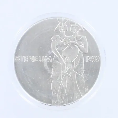 Juhlaraha, Ateneum 1989, nimellisarvo 100mk, 925, paino 24,0g 