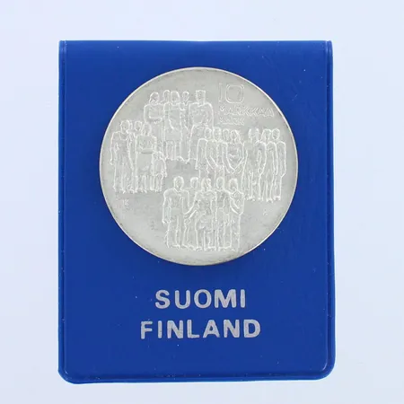Juhlaraha Itsenäinen Suomi 60 vuotta, nimellisarvo 10mk, 500, paino 21,6g 