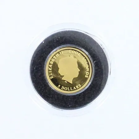 Kultaraha Elizabeht II, 5 dollaria, Ylipäälikkö Mannerheim 1939-1944, 2019, 999, paino 0,5g 