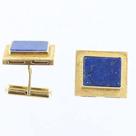 Lapislatsuli-kalvosinnapit, mitat 17,7x20,0mm, 750br, paino 20,0g 