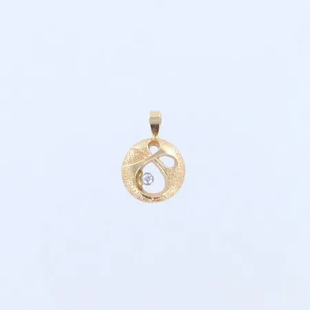 Timanttiriipus 1xn.0.005ct, korkeus 13mm, 585, paino 1,0g 