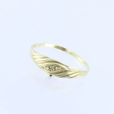 Timanttisormus 1xn.0.005ct, koko 19, 585, paino 0,8g 