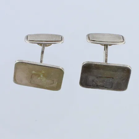Kalvosinnapit, mitat 21x16mm, 830hopea, paino 12,7g 
