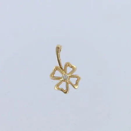 Neliapila-riipus timantilla 1xn.0.005ct, korkeus 15mm, leveys 9mm, 585, paino 0,7g 