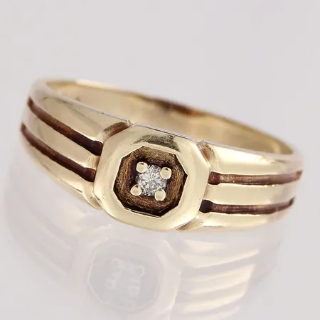 Timanttisormus 1xn.0.05ct, 20¼, 417 (10k), paino 4,0g
