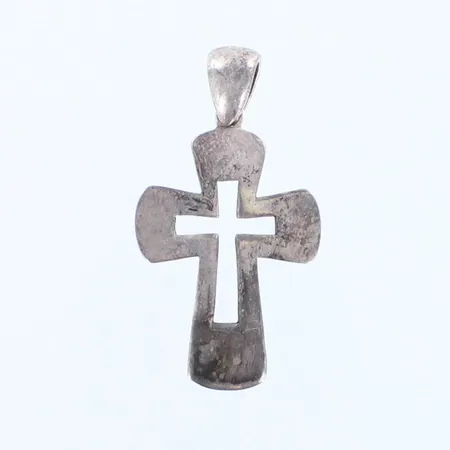 Risti-riipus, korkeus 48mm, leveys 27mm, 925, paino 7,0g 