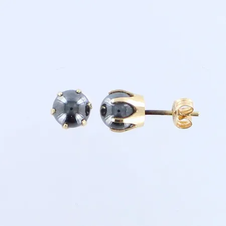 Hematiittikorvakorut, Ø 6,5mm, 585br, paino 1,8g 