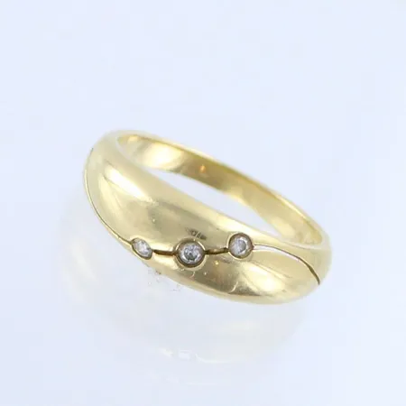 Timanttisormus 3xn.0.01-0.02ct, koko 17, 585, paino 3,0g 
