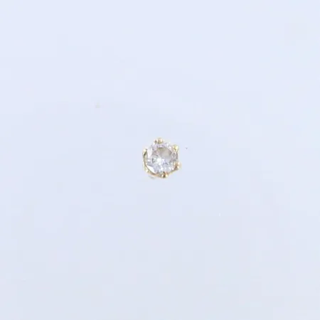 Timanttikorvakoru 1xn.0.17ct, kaksi kynttä kulunut, Ø 4,2mm, 585, paino 0,5g 