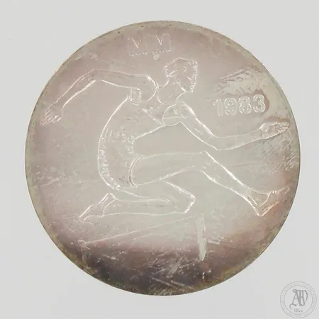 Juhlaraha, Yleisurheilun MM 1983, nimellisarvo 50 mk, 500, paino 21,9g Paino: 21,9 g