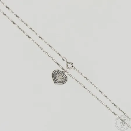 Kaulakoru Kalevala Koru, Euran Sydän, riipuksen korkeus 18mm, ketjun pituus 42-45cm, 925, paino 6,1g 
