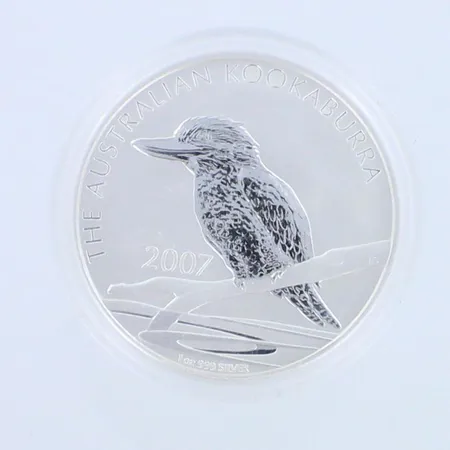 Hopearaha, One Dollar, Australia, The Australian Kookaburra 2007, 999br, paino 36,9g