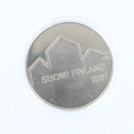 Juhlaraha, nimellisarvo 100mk, Suomi, 1991, 830br, paino 27,7g