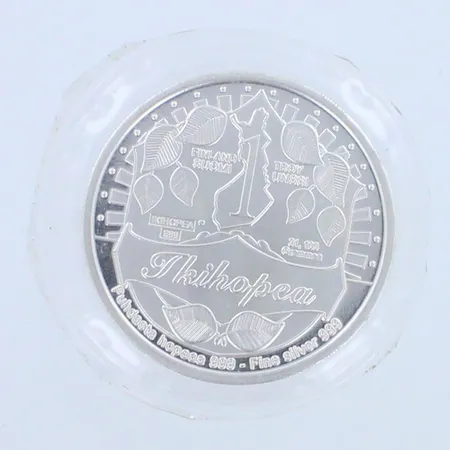 Ikihopea raha, Suomi-neito, 999br, paino 32,2g