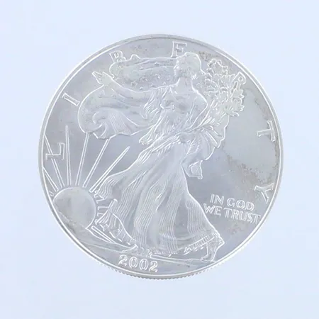 Hopearaha, One Dollar, USA 2002, 999, paino 31,2g 