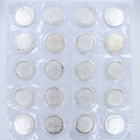 20 Ikihopea rahaa, Suomen tulevaisuus, 999br, paino 661,6g 