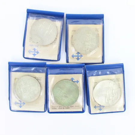 Viisi juhlarahaa Suomi Finland 1917-1967, nimellisarvo 10mk, 900, paino 120,0g