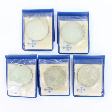 Viisi juhlarahaa Suomi Finland 1917-1967, nimellisarvo 10mk, 900, paino 120,3g