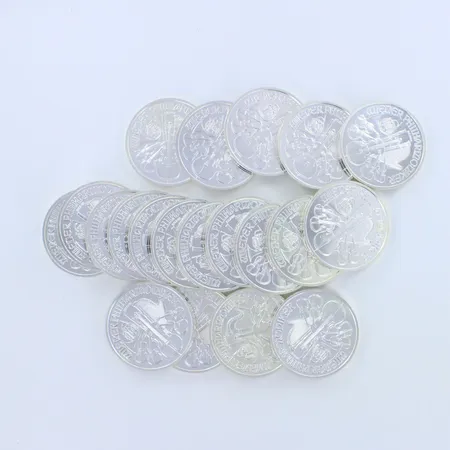 20 hoperahaa, Itävalta 2013 ja 2014 , Wiener Philharmoniker, nimellisarvo 30 euroa, 999, paino 623,8g