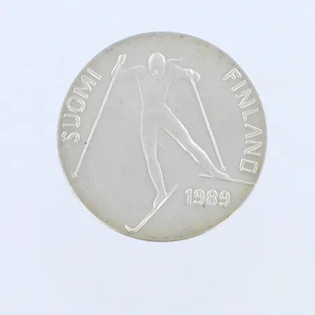 Juhlaraha, Lahden MM-hiihdot 1989, nimellisarvo 100mk, 830, paino 24,1g 