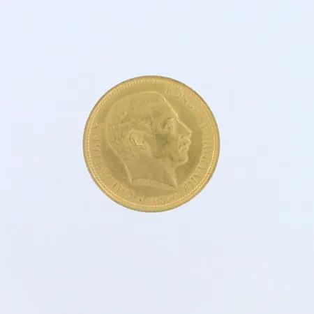 Kultaraha Denmark 20 Kroner 1913, 900, paino 9,0g 