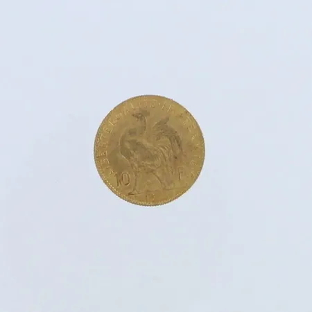 Kultaraha France 10 Francs 1901, 900, paino 3,2g 