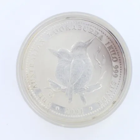 Hopearaha, The Australian Kookaburra 2001, 1 kilo, 999, paino 1000,0g