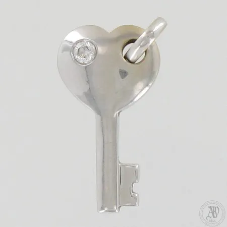 Timanttiriipus 1xn.0.15ct, korkeus ja leveys 30mm ja 15mm, 585 valkokulta, paino 5,2g Paino: 5,2 g