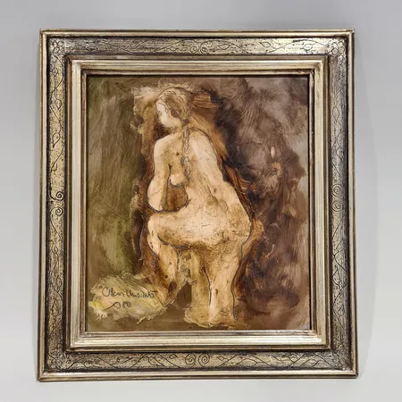 Öljyvärimaalaus levylle, signeeraus Olavi Uusitalo 1980, Mitat kehyksineen 55x50cm, Lähetetään postipakettina.