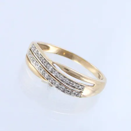 Timanttisormus 24x.0.005ct, koko 17½, 585,  Paino: 1,9 g