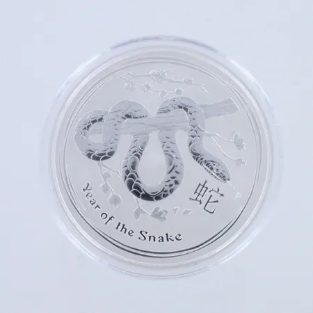 Hopearaha 1 dollari, 2013, year of the snake, 999hopea,  Paino: 31,5 g