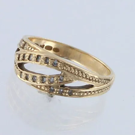 Timanttisormus 18xn.0.005ct, koko 16¾, 585,  Paino: 3,6 g